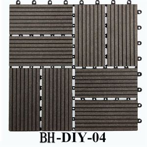 Buiten Elegant eenvoudig installeren DIY houten samengestelde dek vloer tegel